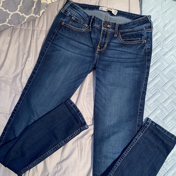 HOLLISTER super skinny Jeans dark wash blue size 3R w26 l31 - Picture 2 of 11